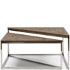 Salontafel Industrieel - Leccy Triangle Coffee Table Set Of 2 - Bruin