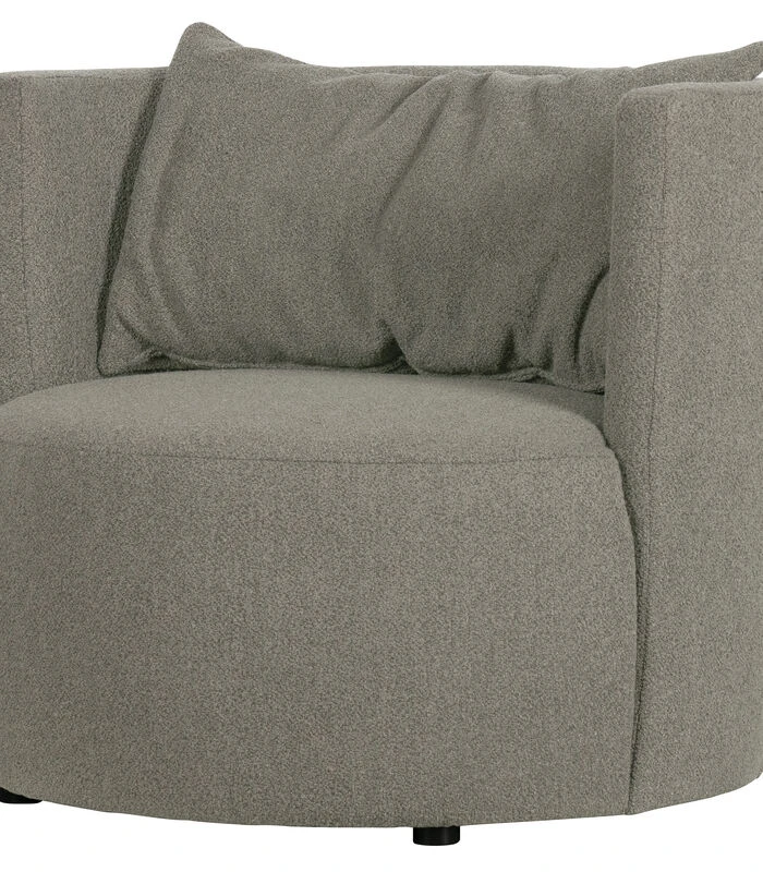 VTwonen Explore Fauteuil - Boucle - Grijs - 81x96x92 4 VTwonen Explore Fauteuil - Boucle - Grijs - 81x96x92 - Afbeelding 2