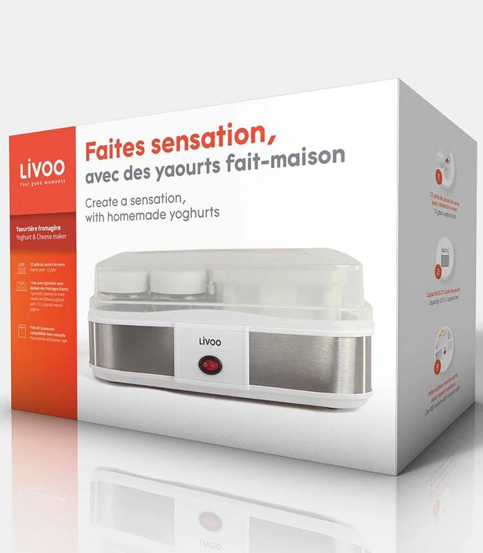 LIVOO Yoghurt- En Kaasmaker 6 LIVOO Yoghurt- En Kaasmaker - Afbeelding 4