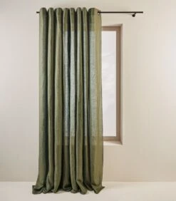 Thuis Accessoires Winkel 17 Gordijn Met Zwarte Ringen CARLINA