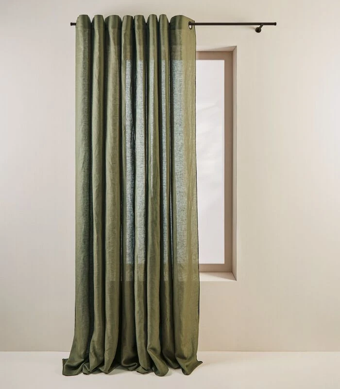 Gordijn Met Zwarte Ringen CARLINA 3 Gordijn Met Zwarte Ringen CARLINA