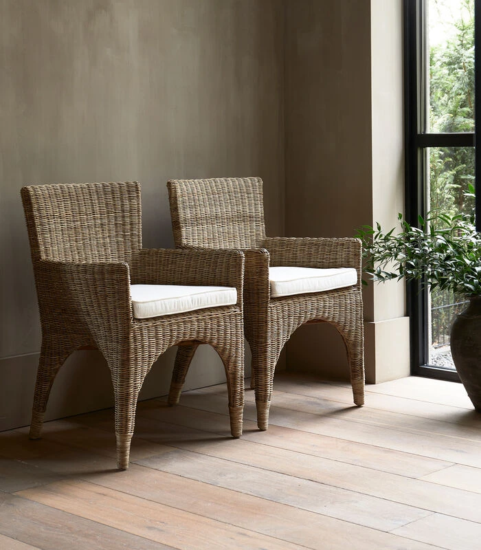 Eetkamerstoel Met Armleuning - The Hamptons Dining Armchair - Brown 4 Eetkamerstoel Met Armleuning - The Hamptons Dining Armchair - Brown - Afbeelding 2