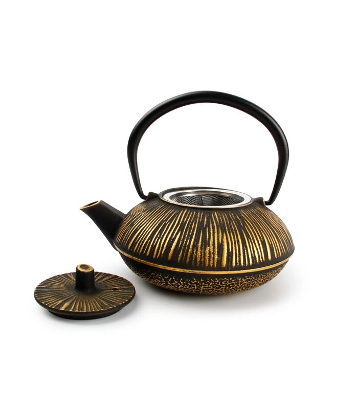 Theepot 50cl Strepen Goud/Zwart My Tea 4 Theepot 50cl Strepen Goud/Zwart My Tea - Afbeelding 2