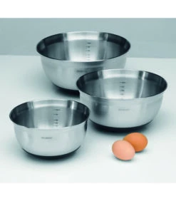 Brabantia Profile Mengkommenset, Antislip Bodem, Matt Steel/Black