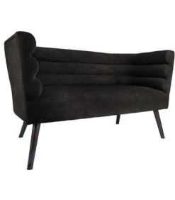 Leitmotiv Bank Explicit - Suede Look Zwart - 128x71x74cm 11 Leitmotiv Bank Explicit - Suede Look Zwart - 128x71x74cm -Thuis Accessoires Winkel 4118e89aacee405899fac0aede8f3065