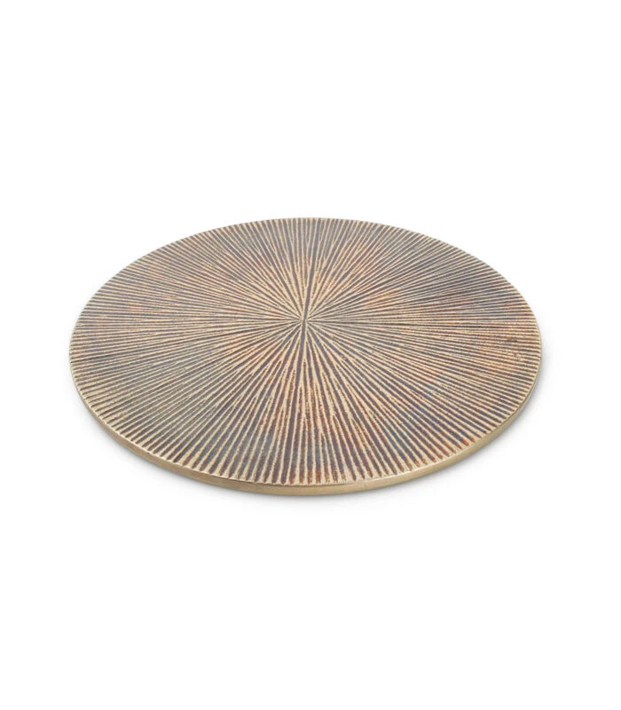 Onderzetter 20cm Geribbeld Goud Charm 3 Onderzetter 20cm Geribbeld Goud Charm