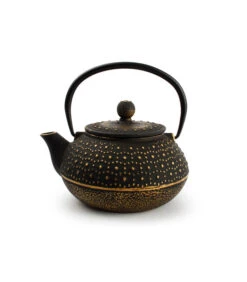 Theepot 80cl Stippen Goud/Zwart My Tea
