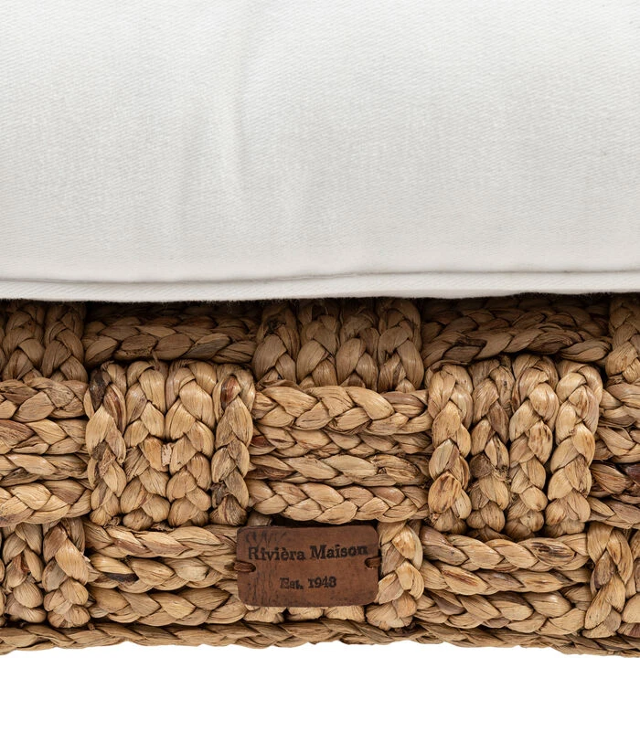 Poef - Hocker - Sulawesi Voetenbankje - Wit 4 Poef - Hocker - Sulawesi Voetenbankje - Wit - Afbeelding 2