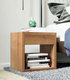 Zwevend Nachtkastje HUGO Met Lade In Eikenhout -Thuis Accessoires Winkel 4395b09b2bcb42de8e37201f9cbb7e84