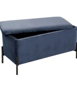 Leitmotiv Bank Snog XL - Velvet Donkerblauw, Mat Zwarte Poten - 90x45x45cm 9 Leitmotiv Bank Snog XL - Velvet Donkerblauw, Mat Zwarte Poten - 90x45x45cm -Thuis Accessoires Winkel 45612f4fef974fe8831daa5d4edc6c79