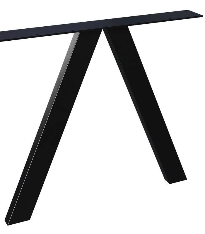 WOOOD Tablo V-Poot 1 Stuks - Metaal - Zwart - 72x79x10 3 WOOOD Tablo V-Poot 1 Stuks - Metaal - Zwart - 72x79x10