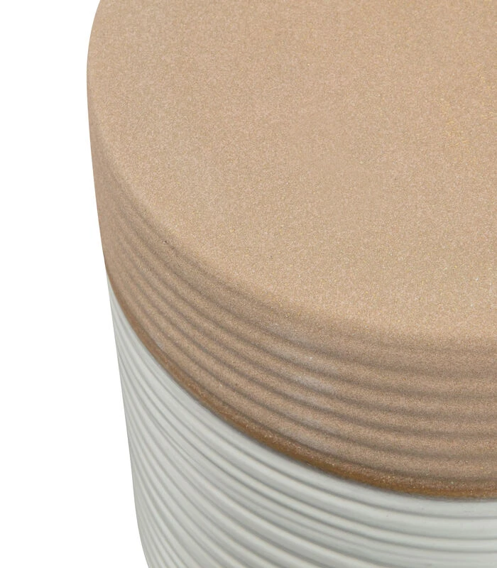 Bijzettafel Flint - Keramiek - Offwhite/Bruin - 43x33x33 4 Bijzettafel Flint - Keramiek - Offwhite/Bruin - 43x33x33 - Afbeelding 2