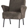 BePureHome Muse Fauteuil - Polyester - Grijs/Bruin - 77x73x70