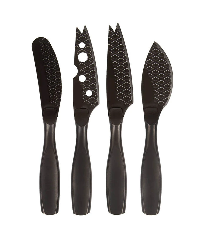 Kaasmessenset Mini Monaco+ Zwart - 4 Kaasmessen - Zwart 3 Kaasmessenset Mini Monaco+ Zwart - 4 Kaasmessen - Zwart