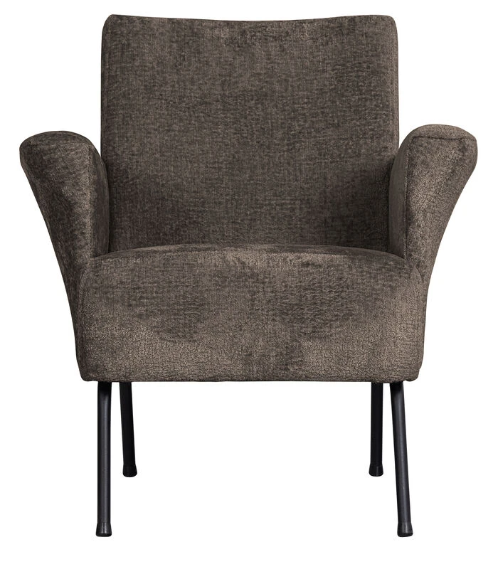 BePureHome Muse Fauteuil - Polyester - Grijs/Bruin - 77x73x70 4 BePureHome Muse Fauteuil - Polyester - Grijs/Bruin - 77x73x70 - Afbeelding 2
