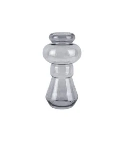 PRESENT TIME Vaas Morgana - Glas Donker Grijs - Medium - 18x35cm