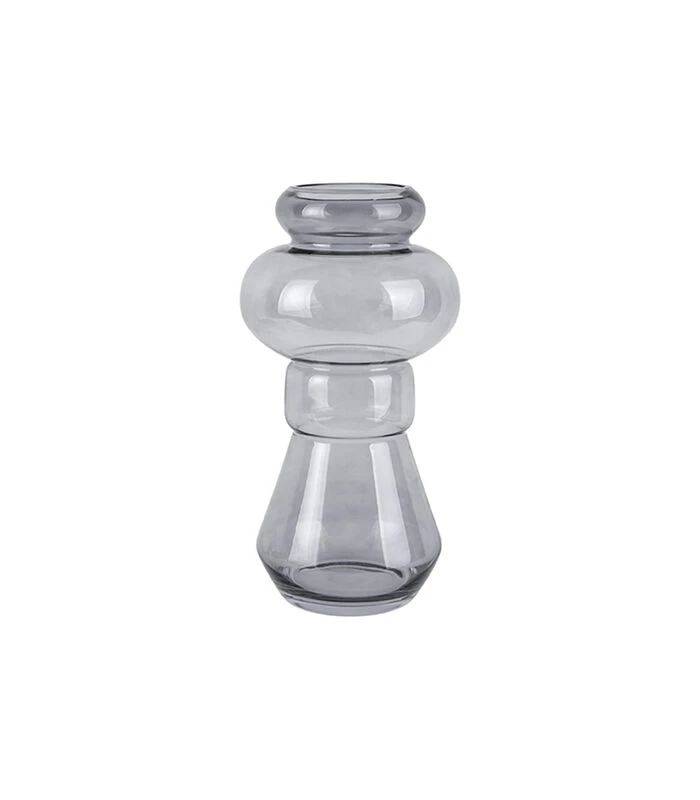 PRESENT TIME Vaas Morgana - Glas Donker Grijs - Medium - 18x35cm 3 PRESENT TIME Vaas Morgana - Glas Donker Grijs - Medium - 18x35cm