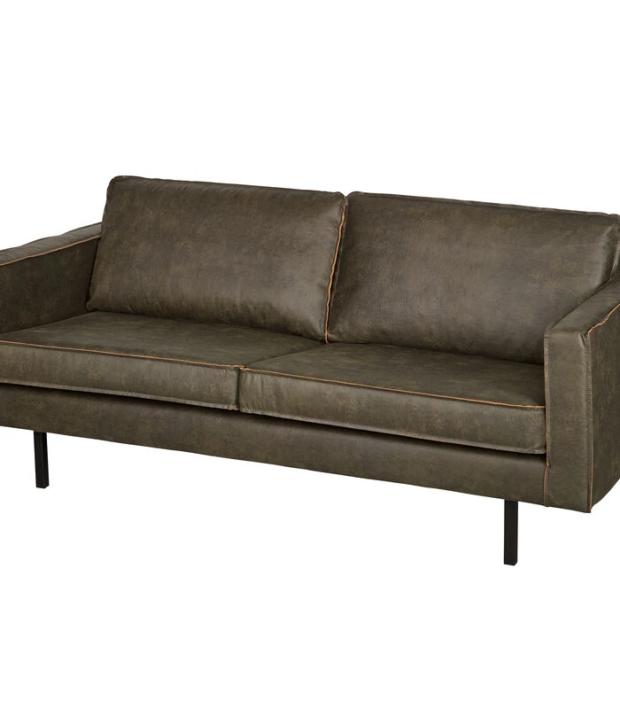 BePureHome Rodeo Bank 2-Zits - Recycle Leer - Army - 85x190x86 4 BePureHome Rodeo Bank 2-Zits - Recycle Leer - Army - 85x190x86 - Afbeelding 2