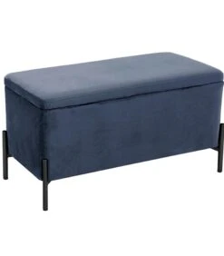 Leitmotiv Bank Snog XL - Velvet Donkerblauw, Mat Zwarte Poten - 90x45x45cm 10 Leitmotiv Bank Snog XL - Velvet Donkerblauw, Mat Zwarte Poten - 90x45x45cm -Thuis Accessoires Winkel 5502e11bc22c425bb306b703bdd6cdb3