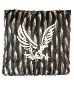 Kussen In Zwarte Imitatiebont Geborduurd