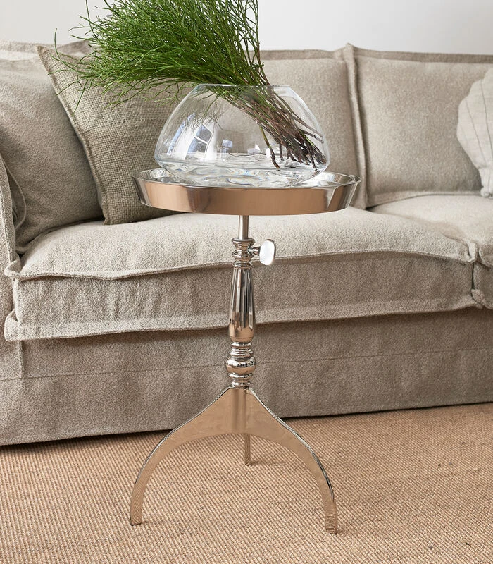Bijzettafel Verstelbaar - Crosby Adjustable End Table - Zilver 4 Bijzettafel Verstelbaar - Crosby Adjustable End Table - Zilver - Afbeelding 2