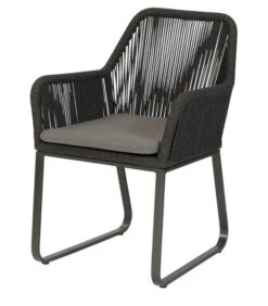 Fauteuil Buiten Plaza - Aluminium/Rope - Antraciet - Set Van 2