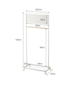 Yamazaki Kids Coat Rack With Panel - Tower - White -Thuis Accessoires Winkel 5a5a7403833e4128a1246a90eb084e95