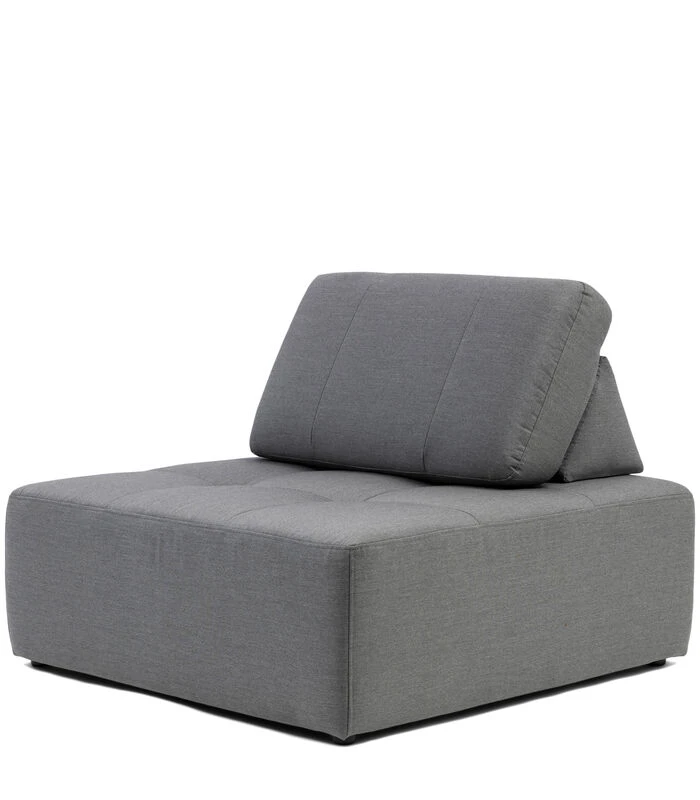 Îlot De Salon D'extérieur,sunbrella Solid,flanelle 3 Îlot De Salon D'extérieur,sunbrella Solid,flanelle - Afbeelding 2