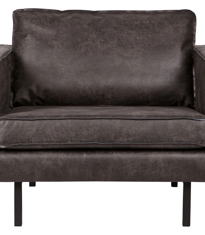 BePureHome Rodeo Fauteuil - Recycle Leer - Zwart - 85x105x86 3 BePureHome Rodeo Fauteuil - Recycle Leer - Zwart - 85x105x86