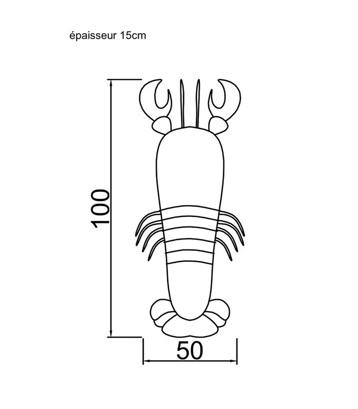 Buitenkussen Kreeftvorm Raffia-effect 6 Buitenkussen Kreeftvorm Raffia-effect - Afbeelding 4