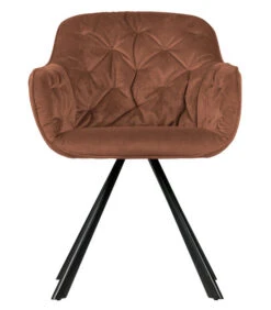 Exclusive Elaine Eetkamerstoel - Velvet - Raspberry - 81x60x59