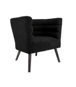 Leitmotiv Stoel Explicit - Suede Look Zwart - 74x71x74cm