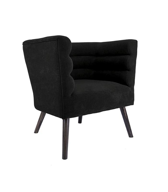 Leitmotiv Stoel Explicit - Suede Look Zwart - 74x71x74cm 3 Leitmotiv Stoel Explicit - Suede Look Zwart - 74x71x74cm