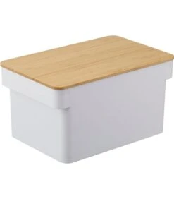 Yamazaki Bread Case With Knife Holder - Tower - White