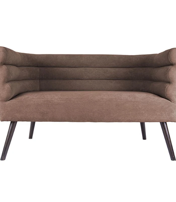 Leitmotiv Bank Explicit - Suede Look Chocolade Bruin - 128x71x74cm 3 Leitmotiv Bank Explicit - Suede Look Chocolade Bruin - 128x71x74cm