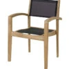 Tuinstoel Buiten Caldo - Teak - Naturel/Zwart - Set Van 4 -Thuis Accessoires Winkel 621371f9682b475fa440e604ffbeb5e3