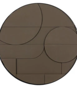 Fiona Rond Schilderij - Espresso - 80x80x5