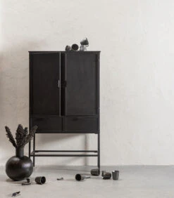 BePureHome Wish 2 Deurs Kast - Metaal - Zwart - 151x87x36 -Thuis Accessoires Winkel 63d5b61e8c194681878cf502f210e200