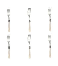 Gebaksvork Mona Lisa 15.1 Cm 18/10 Offwhite Zilver 6 Stuk(s)