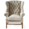 Franklin Park Wing Chair Linen Flax -Thuis Accessoires Winkel 665e8598d4774bdd8c6aadeb113a65e3