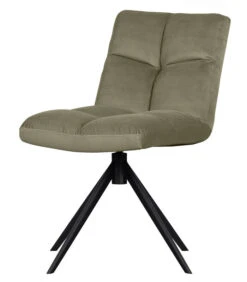 Exclusive Vinny Draaibare Eetkamerstoel - Velvet - Sepia - 80x48x45