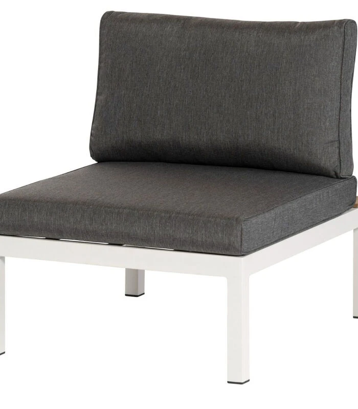 Tussenelement Loungeset La Vida - Teak - Wit - 63x80x70 3 Tussenelement Loungeset La Vida - Teak - Wit - 63x80x70