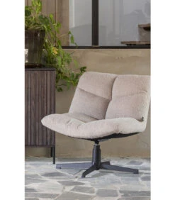 Exclusive Vinny Draaifauteuil - Boucle - Zand - 80x75x75 -Thuis Accessoires Winkel 6dc636870312417b937727c429044a39