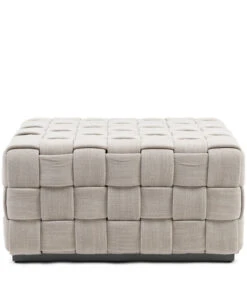 Poef - Hocker - Room 48 Voetenbankje XL Mouliné - Linnen - Naturel