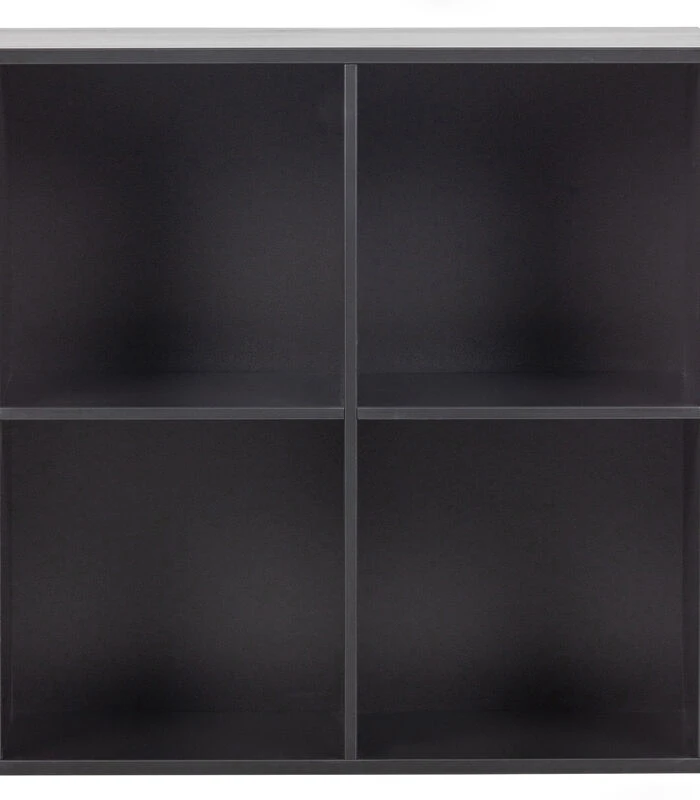 VTwonen Lower Case 4 Vakken - Grenen - Zwart - 81x81x35 3 VTwonen Lower Case 4 Vakken - Grenen - Zwart - 81x81x35