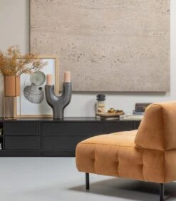 Exclusive Finca Tv Meubel Rond Links - Zwart - 40x78x40 -Thuis Accessoires Winkel 72132438794d46d39a02744e35f7f7a6