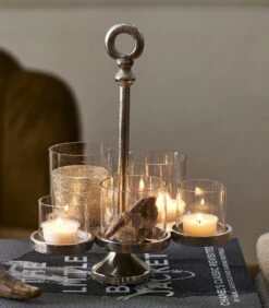 Windlichten Voor Binnen - Lisbon Multiple Hurricane S - Zilver - 1 Stuks -Thuis Accessoires Winkel 737de5a44f7d4d5eb904aa4ae4b75617