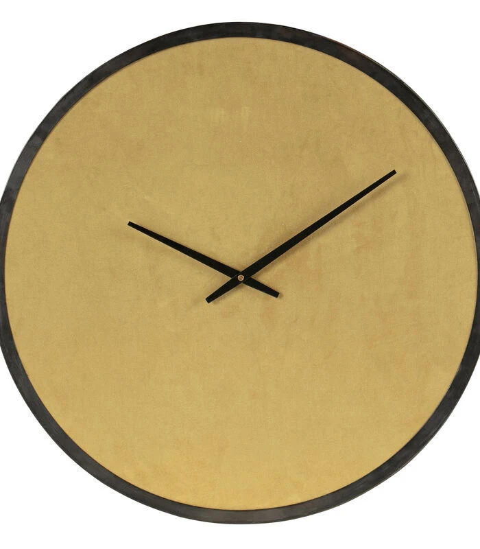 WOOOD Renske Wandklok - Velvet - Okergeel - 5x62x62 3 WOOOD Renske Wandklok - Velvet - Okergeel - 5x62x62