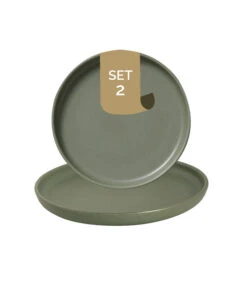 Palmer Bord Sandy Loam 22 Cm Groen Stoneware 2 Stuk(s)