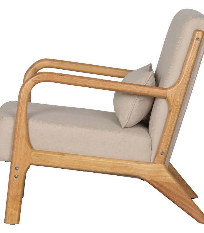 WOOOD Mark Fauteuil - Stof - Naturel - 75x67x82 6 WOOOD Mark Fauteuil - Stof - Naturel - 75x67x82 - Afbeelding 4